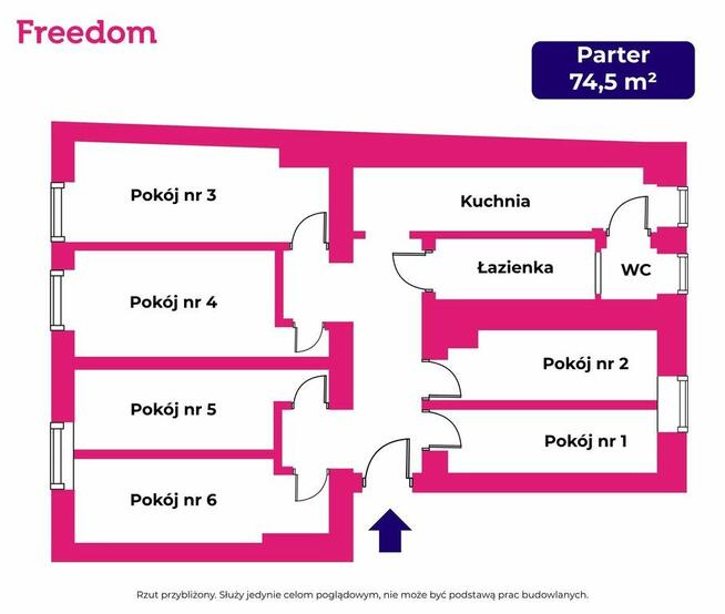 Jednoosobowy pokój nowy Centrum - BEZ PROWIZJI