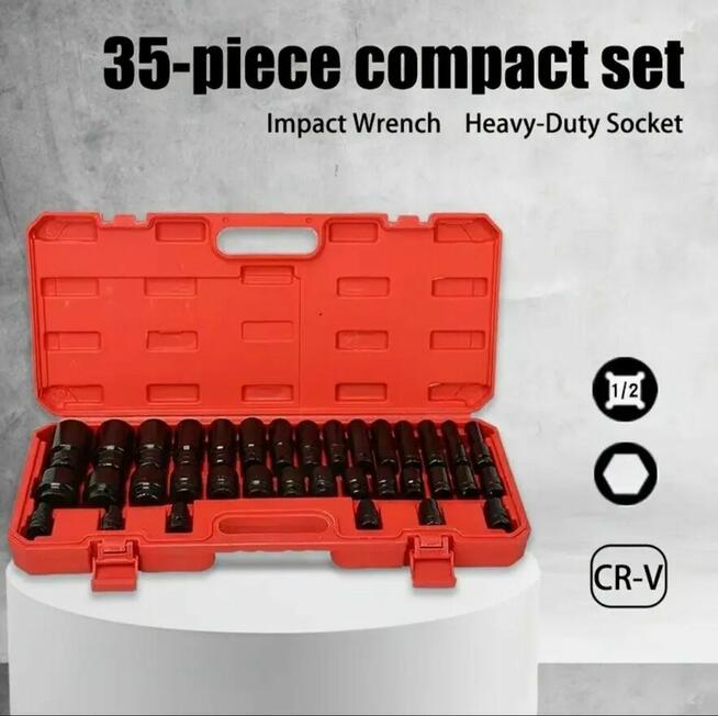 ZESTAW NASADEK UDAROWYCH 35 EL. 1/2 – WALIZKA