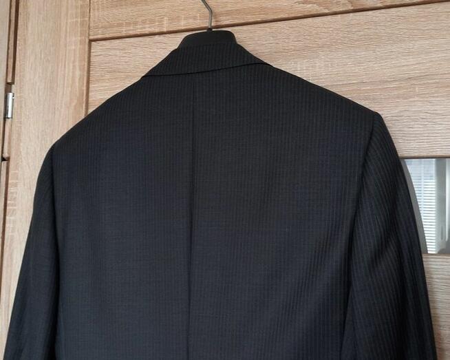 Marynarka wełna ciemnoszara na 182 cm - stan idealny