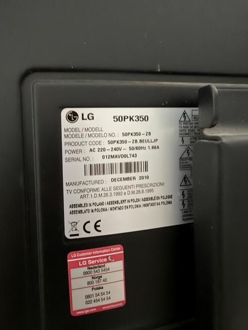 Sprzedam telewizor LG 50 cali full HD plazma