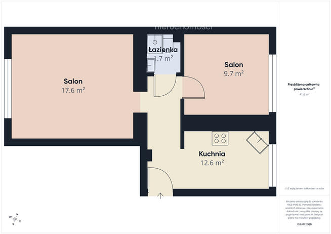2-pokojowe mieszkanie na wynajem - parter