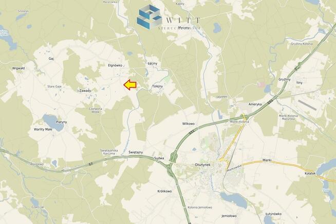 Działka budowlana Elgnówko gm. Olsztynek