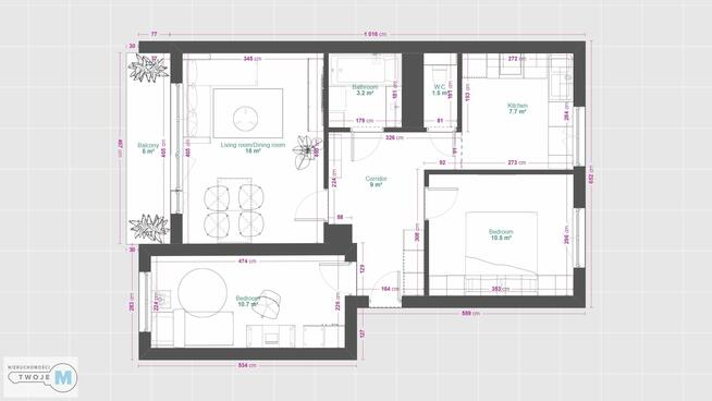 Mieszkanie Kielce KSM