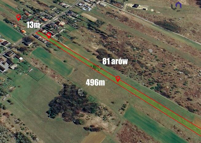 Działka rolno-budowlana Siemonia gm. Bobrowniki, Kościuszki