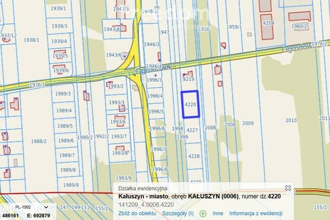 Działka budowlana w Kałuszynie