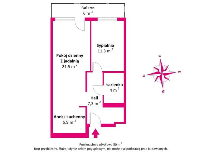 Przestronne dwa pokoje