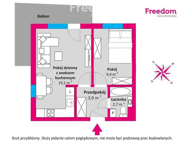 Komfortowe 2 pokoje w dobrej lokalizacji