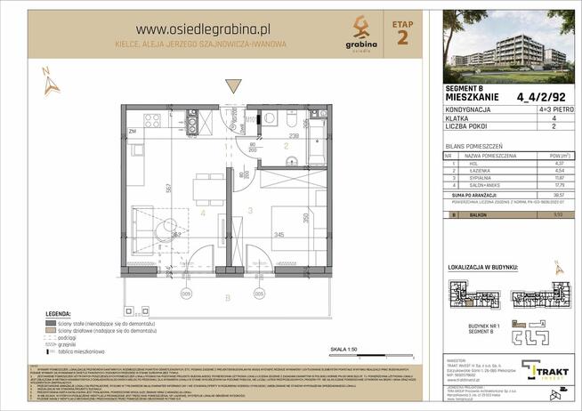 2-pokojowe mieszkanie Osiedle Grabina Ślichowice