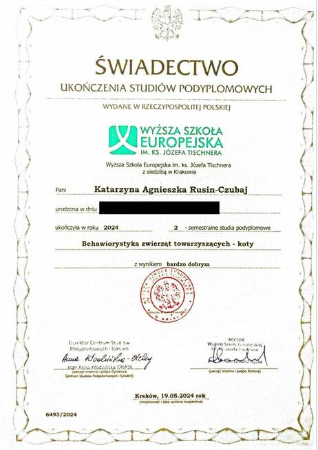 Koci behawiorysta dietetyk behawioryzm kot