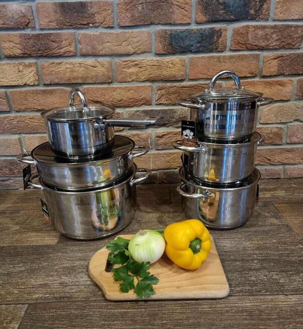 Garnki nierdzewne duże 179zl