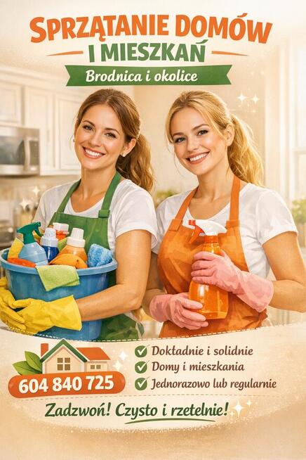 Posprzątamy domy ,mieszkania