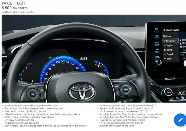 Toyota Corolla 2021 LPG Tylko Salon Polska 1Wł Gwarancja z PAKIETEM TECH