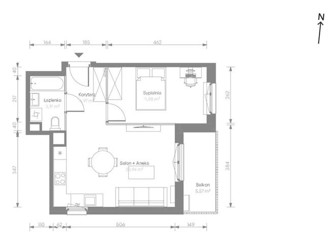 Nowe 2 pokoje z balkonem | Chrzanów | Bemowo
