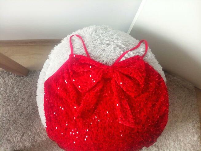 Sukienka z kokardą i błyskiem, XL