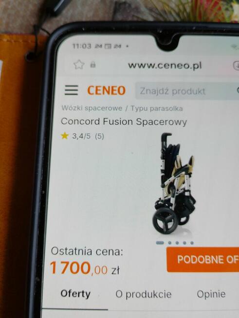 Sprzedam wózek spacerowy Concord Fusioniom