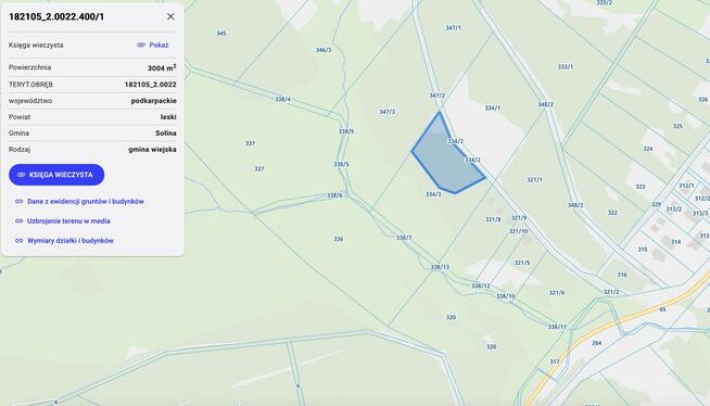 Działka budowlana z panoramą gór–BIESZCZADY!