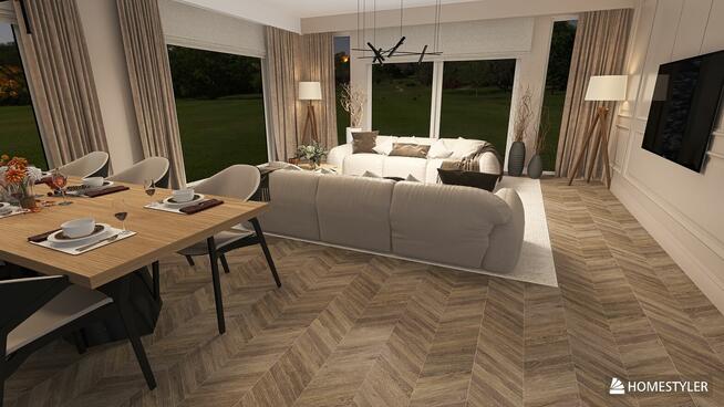 STYLOWY NOWY DOM - parterowy + poddasze do własnej aranżacji