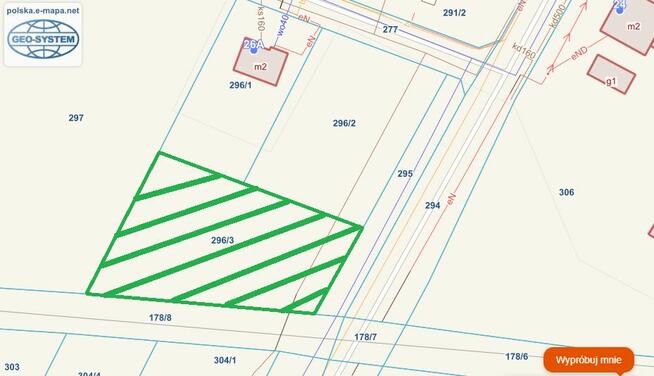 DZIAŁKA - WZ na budynek handlowo-usługowy 300 m2 gm.Kiszkowo