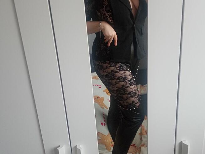 Fantazyjne legginsy lateks, XL
