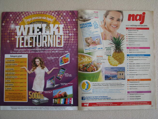 Naj – tygodnik nr 52 z 1995 r. i dwutygodnik nr 4 z 2015 r.