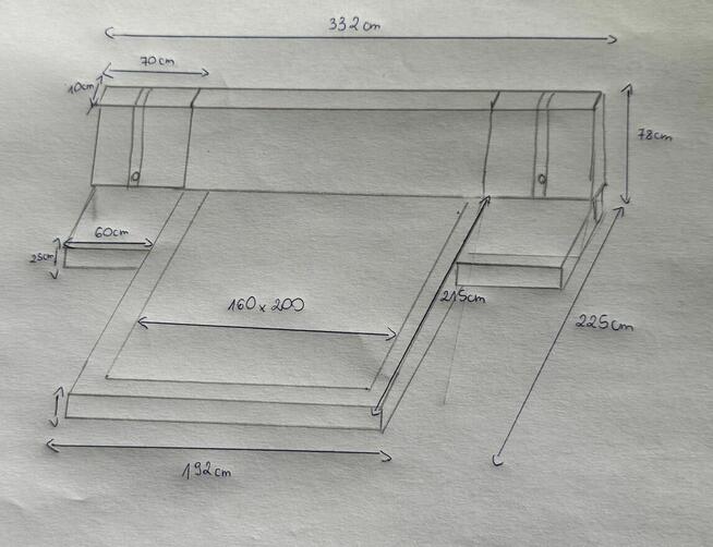 Sprzedam łóżko do sypialni z dwoma nocnymi szafeczkami