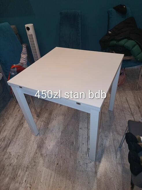 Stół Gracjan 80(160)x80 biały stan bdb