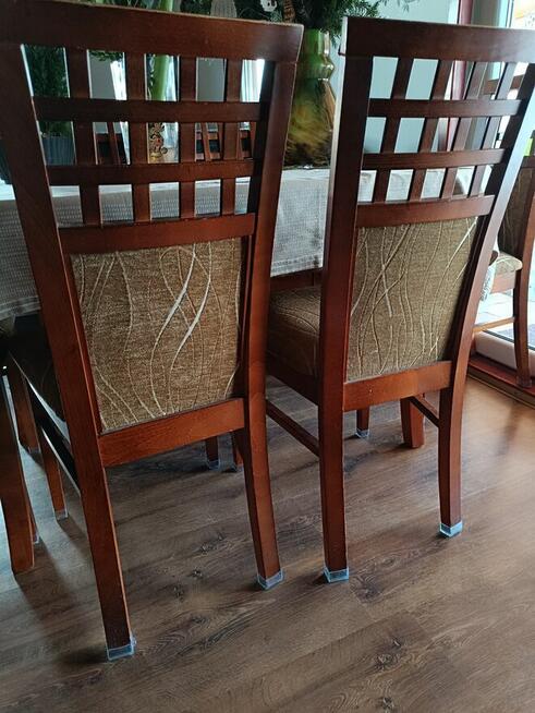 Stół rozkładany drewniany 8 krzeseł + 1 krzesło gratis