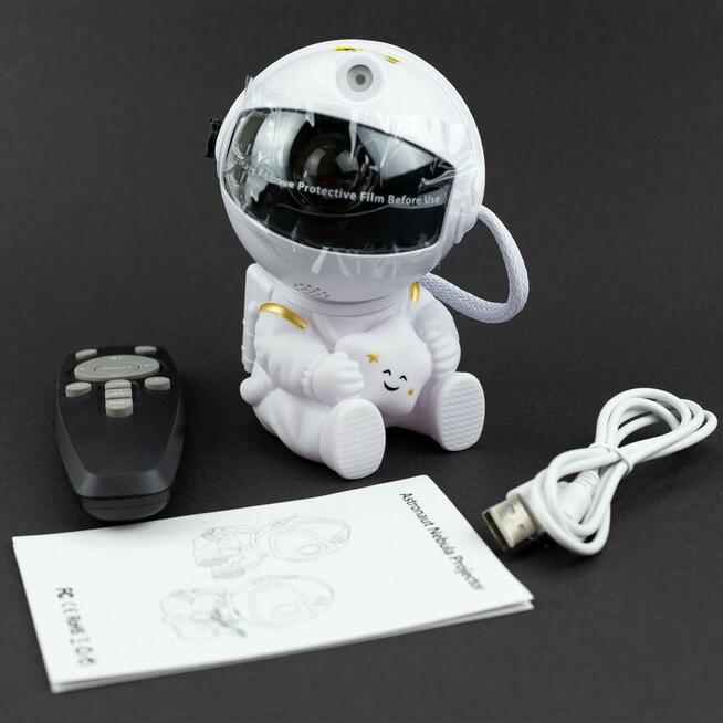 Projektor gwiazd astronauta lampka nocna galaxy LED NOWA