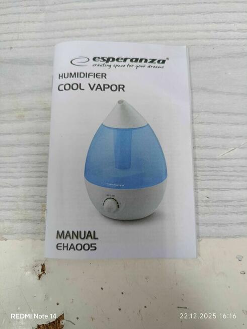 Nawilżacz Powietrza Ultradzwiękowy Esperanza