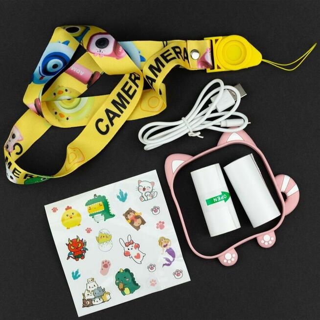 Aparat dla dziecka z drukarką – kotek – idealny na prezent