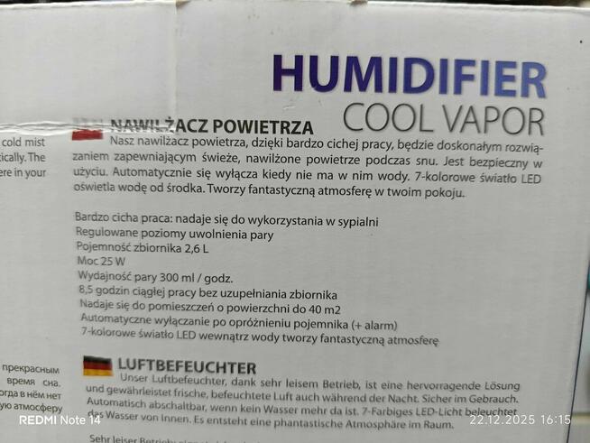 Nawilżacz Powietrza Ultradzwiękowy Esperanza