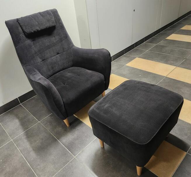 fotel z podnóżkiem agata meble