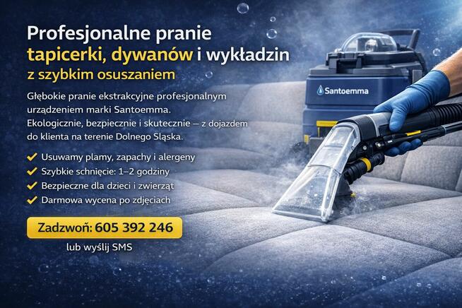 Pranie tapicerki i wykładzin w Twardogórze
