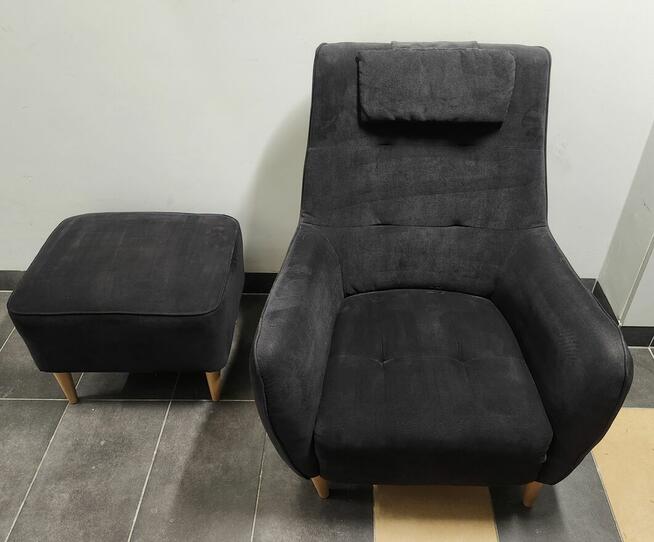 fotel z podnóżkiem agata meble