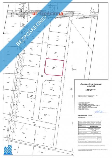 Działka budowlana 1000 m² – Poznań Szczepankowo, ul. Gościnna
