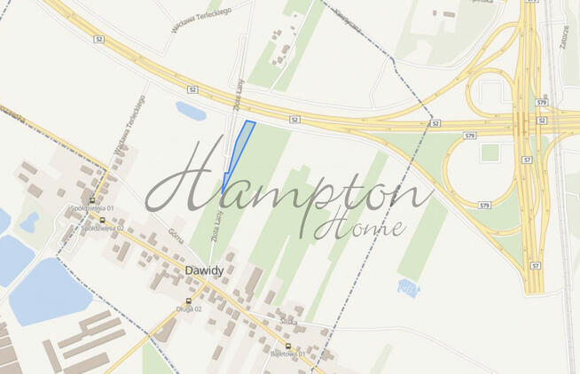 Działka usługowa Dawidy gm. Raszyn, Złote Łany