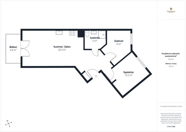 3-pokojowe mieszkanie z balkonem i windą