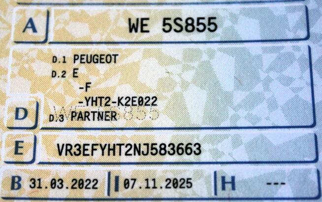 Peugeot Partner Chłodnia/Mroźnia L2 FV23% Carrier -20°C/+30°C SalonPL Gwarancja