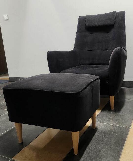 fotel z podnóżkiem agata meble