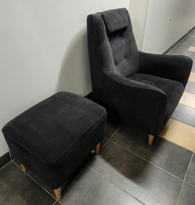 fotel z podnóżkiem agata meble