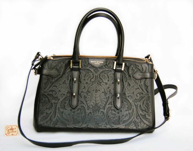 Aspinal of London Brook Street Bag czarna torebka skórzana