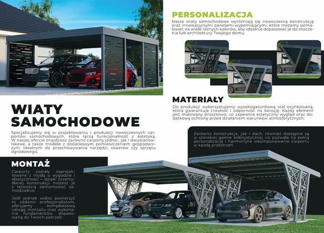 Hale stalowe, konstrukcje stalowe, wiaty i garaże