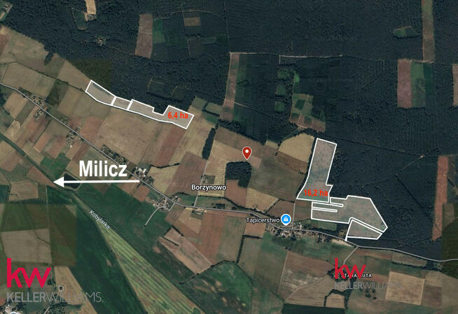 Działka rolna Borzynowo gm. Milicz,