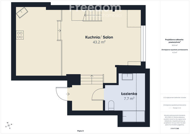 Dwupoziomowe mieszkanie z antresolą