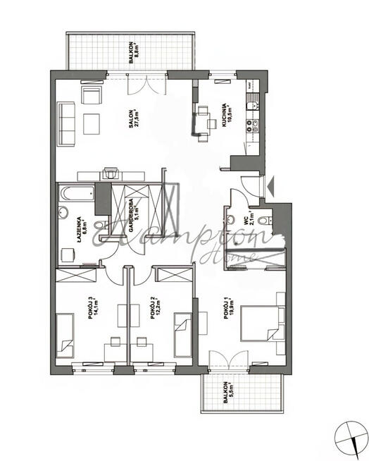 Mieszkanie Warszawa gm. Mokotów Mokotów, Przejazd