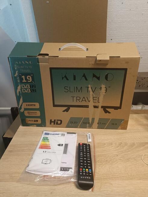 19 Cali Telewizor LED HD DVB-T2 Hevc + Kabel Hdmi + Upominek