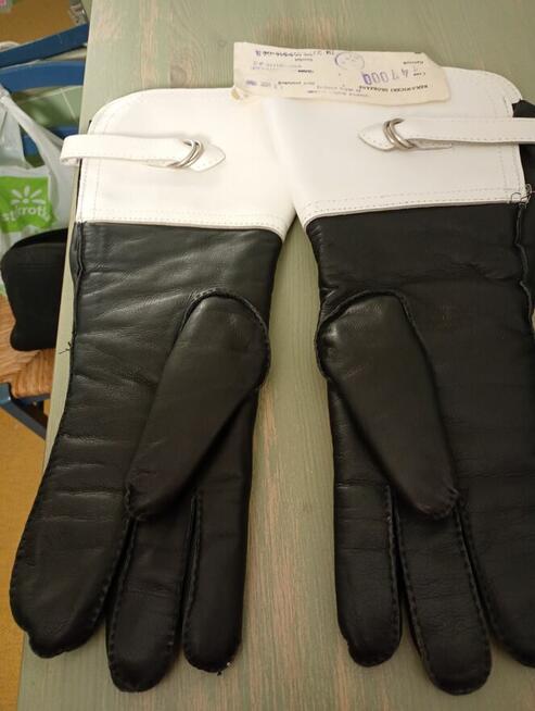 Rękawice skórzane policja PRL