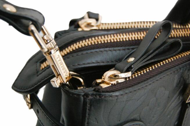 Aspinal of London Brook Street Bag czarna torebka skórzana