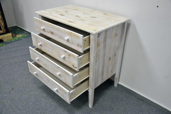 komoda z szufladami z drewna sosnowego - jak nowa