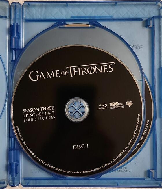 Gra o tron sezon 3 bluray
